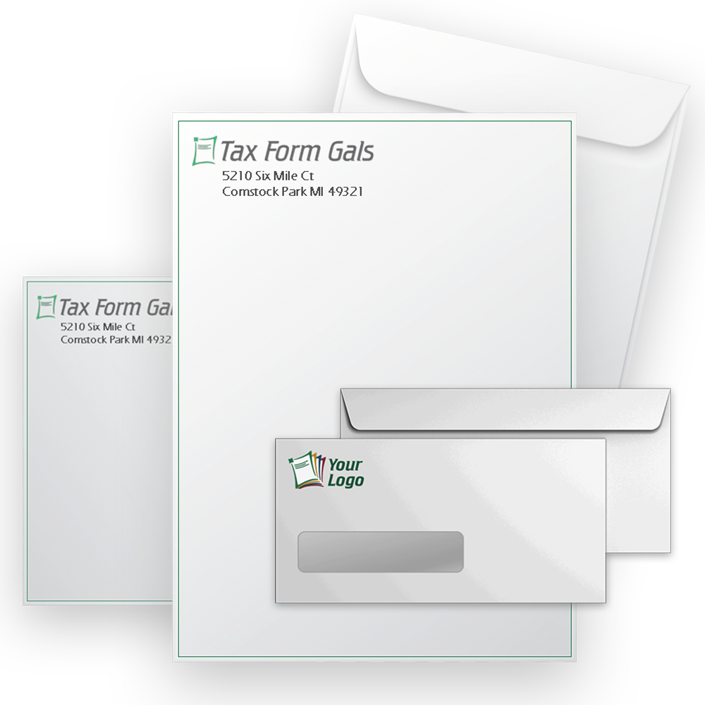 Custom Envelope Printing, 6x9, 9x12, 10x13 and #10 envelopes with your logo - DiscountTaxForms.com