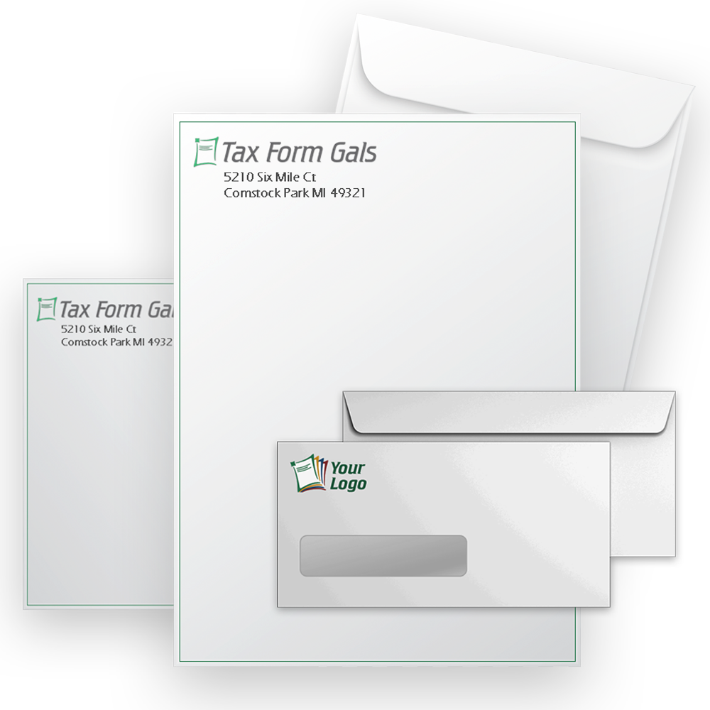 Custom Printed Envelopes Custom Envelope Printing, 6x9, 9x12, 10x13 and #10 envelopes with your logo - DiscountTaxForms.com