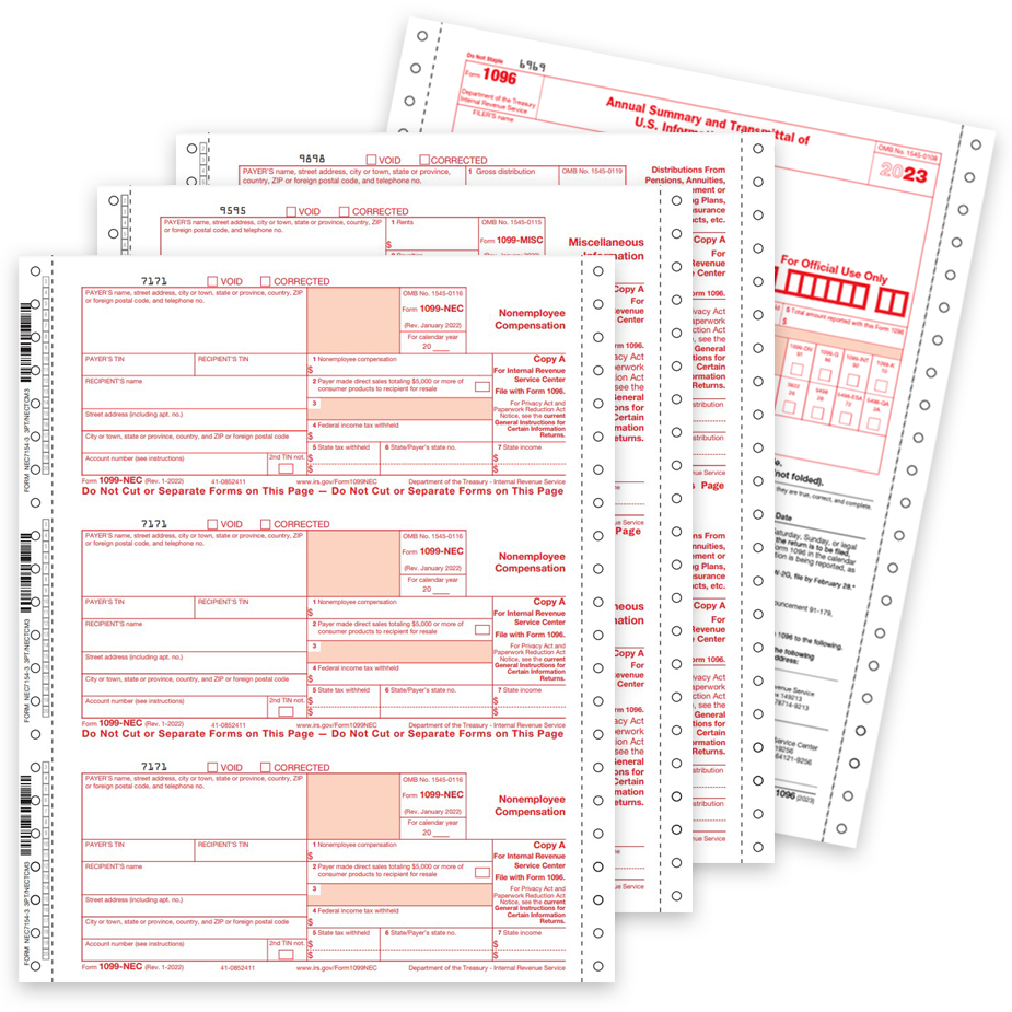 1099 Carbonless Continuous Forms for 2023, Multi-Part Official IRS 1099 Forms - DiscountTaxForms.com