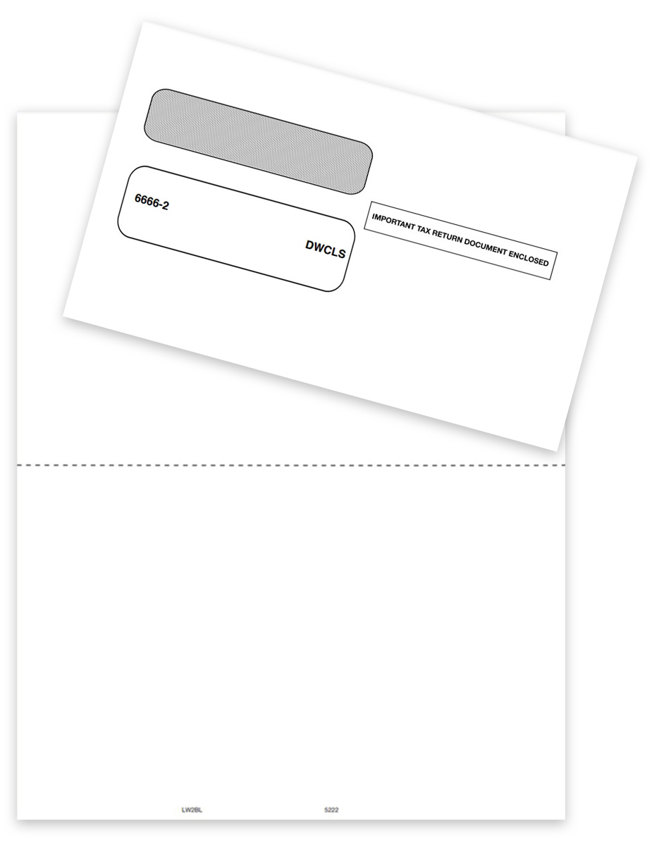 W2 Blank 2up Perforated Paper and Envelopes Set for Employee Copy Mailing in 2023, Get Big Discounts, No Coupon Needed - DiscountTaxForms.com