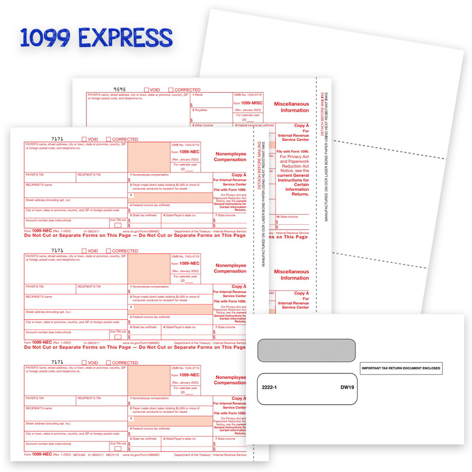 1099 Express Compatible 1099 Tax Forms and Blank Perforated Paper - DiscountTaxForms.com