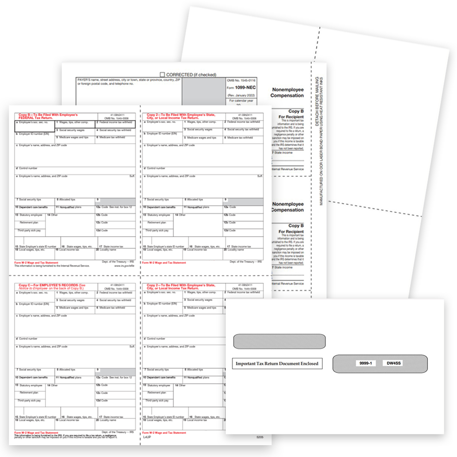 Software Compatible 1099 W2 Tax Forms 2023 1099 & W2 Tax Forms Compatible with Accounting & Booking Software for 2023 - DiscountTaxForms.com