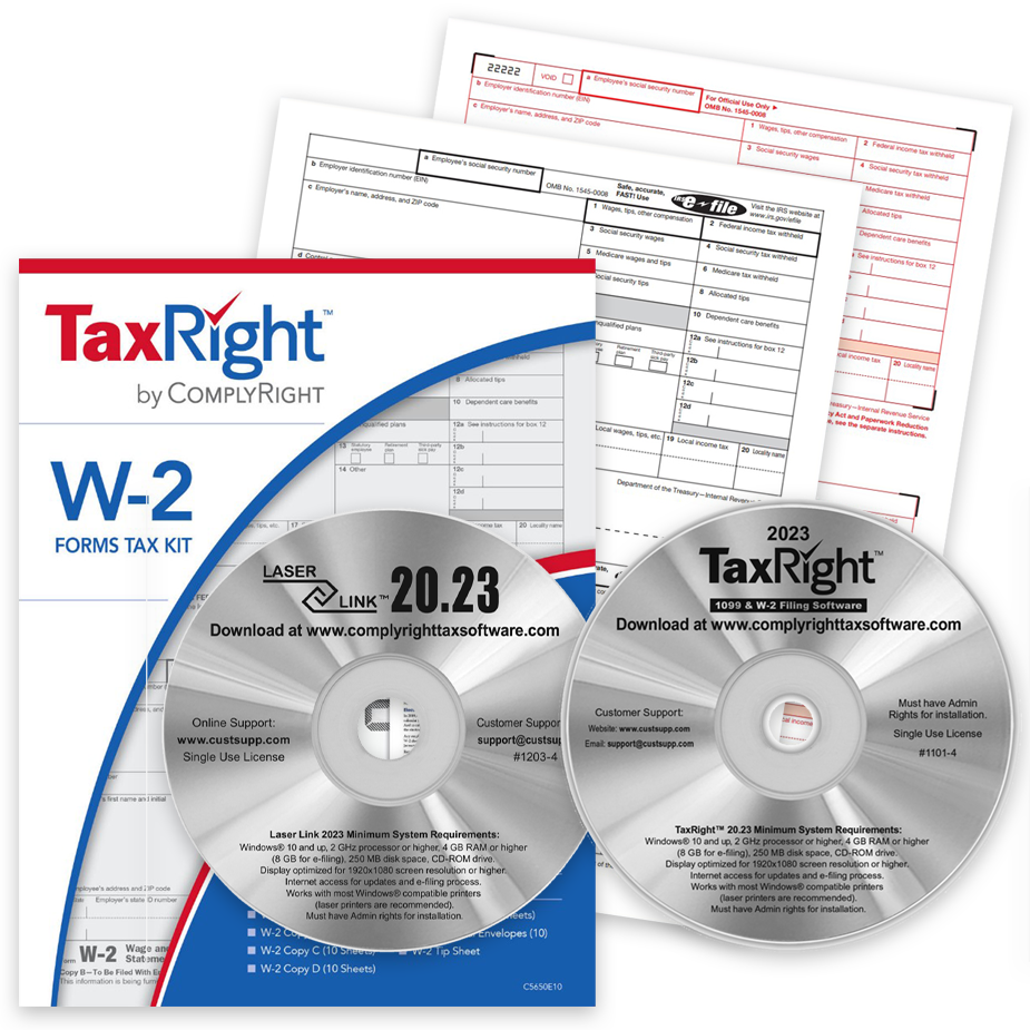 W2 Software and Forms Kits for 2023 W2 Software with Efiling Options for 2023 - DiscountTaxForms.com