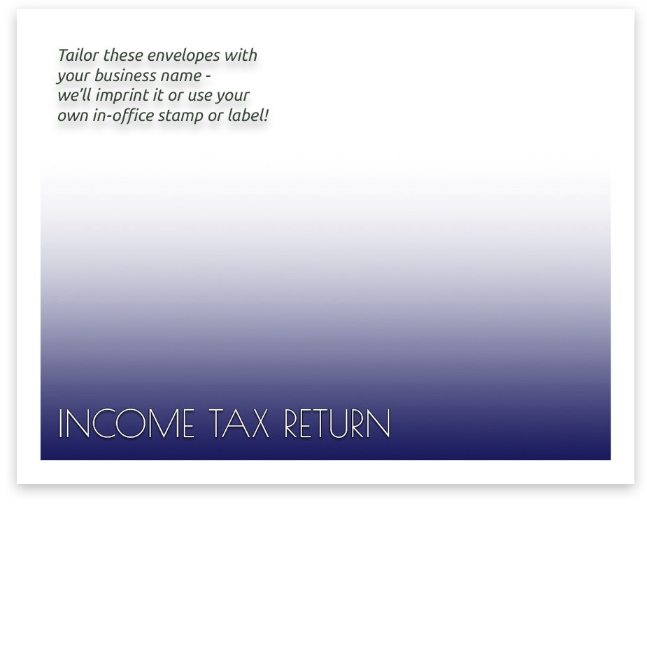 Tailored Income Tax Return Envelopes - 13" x 10" - Image 2