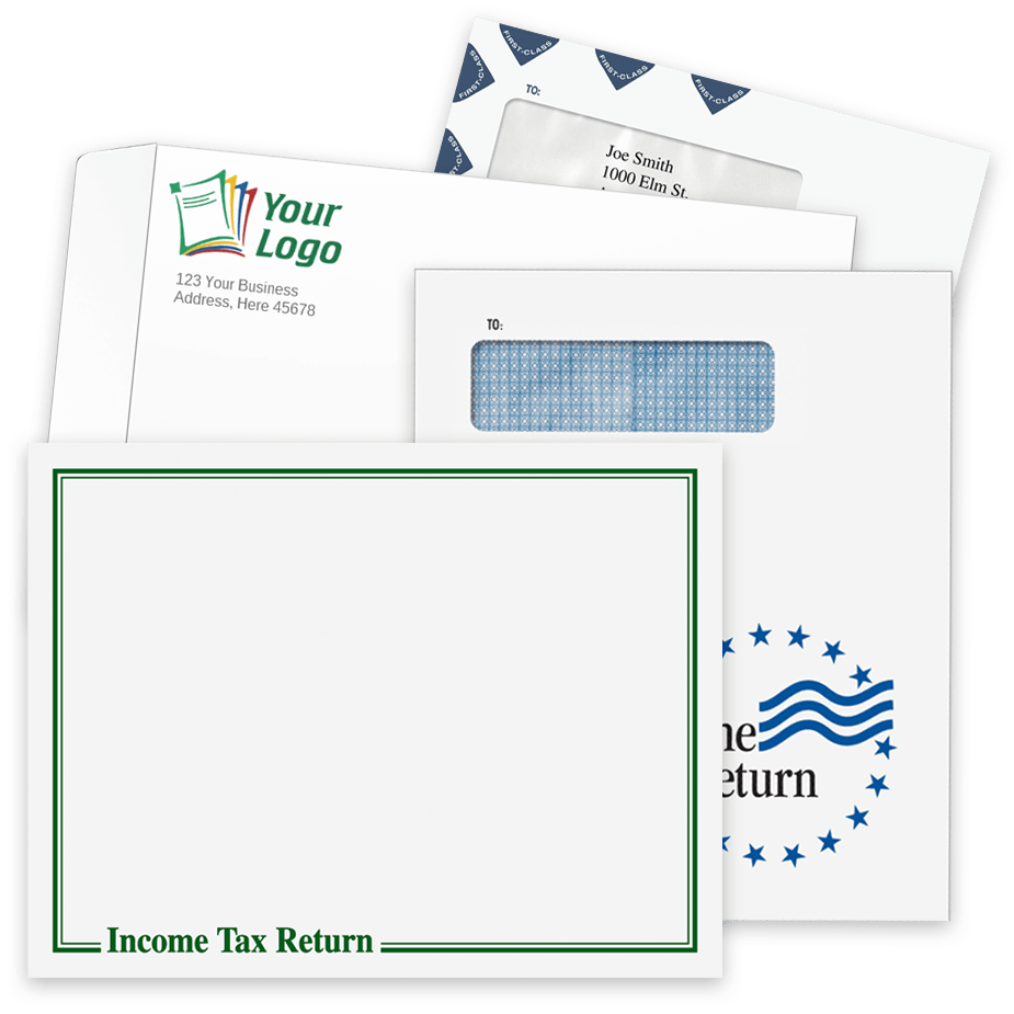 Large Client Tax Return Envelopes Client Income Tax Return Envelopes for CPAs and Accountants at Big Discounts, No Coupon Needed - DiscountTaxForms.com