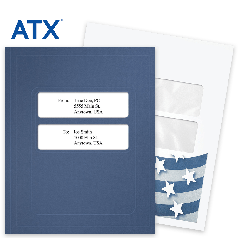 ATX Software Compatible Folders Envelopes ATX Tax Software Compatible Window Folders and Envelopes for Client Presentation - DiscountTaxForms.com
