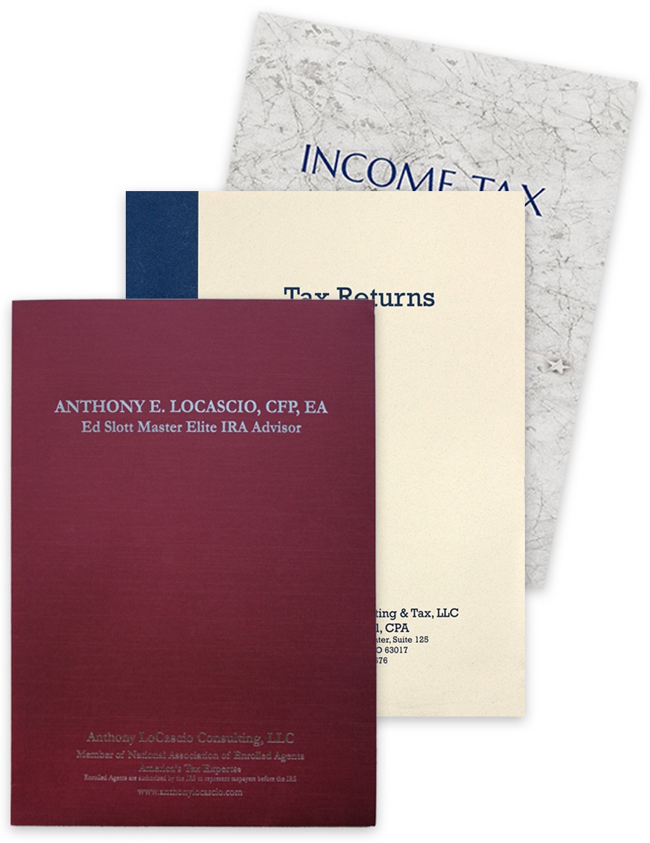 Custom Tax Folders Custom Tax Folders with Imprinting, Foil Stamping or Full Color Printing at Big Discounts, No Coupon Needed with The Tax Form Gals - DiscountTaxForms.com