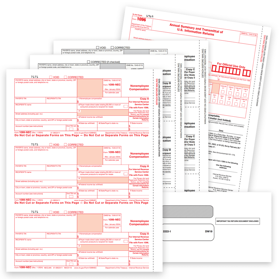 1099 Tax Form Sets 2025 Order 1099 Tax Form Sets for IRS Filing, Recipient Copies, Optional 1099 Envelopes at Big Discounts, No Coupon Needed - DiscountTaxForms.com