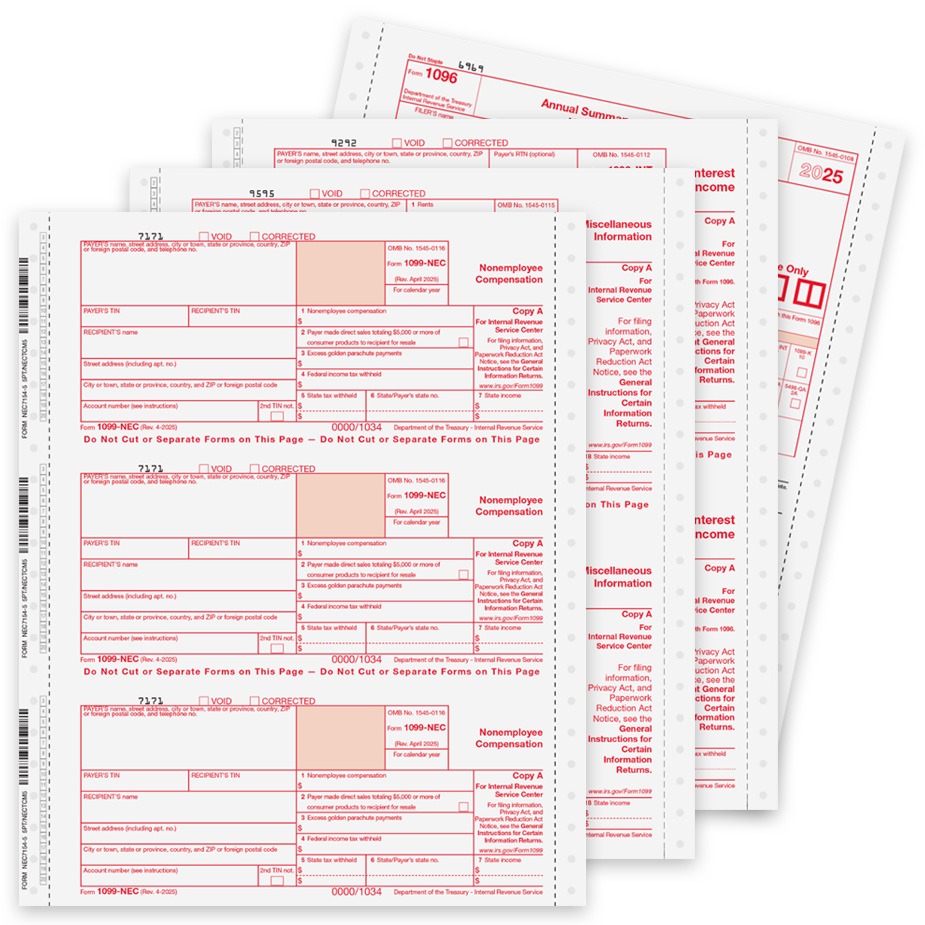 1099 Continuous Forms Order 1099 Tax Forms, Carbonless Continuous for Pin-Fed Printers and Typewriters. 2025 1099NEC, MISC and More at Big Discounts, No Coupon Code Needed - DiscountTaxForms.com