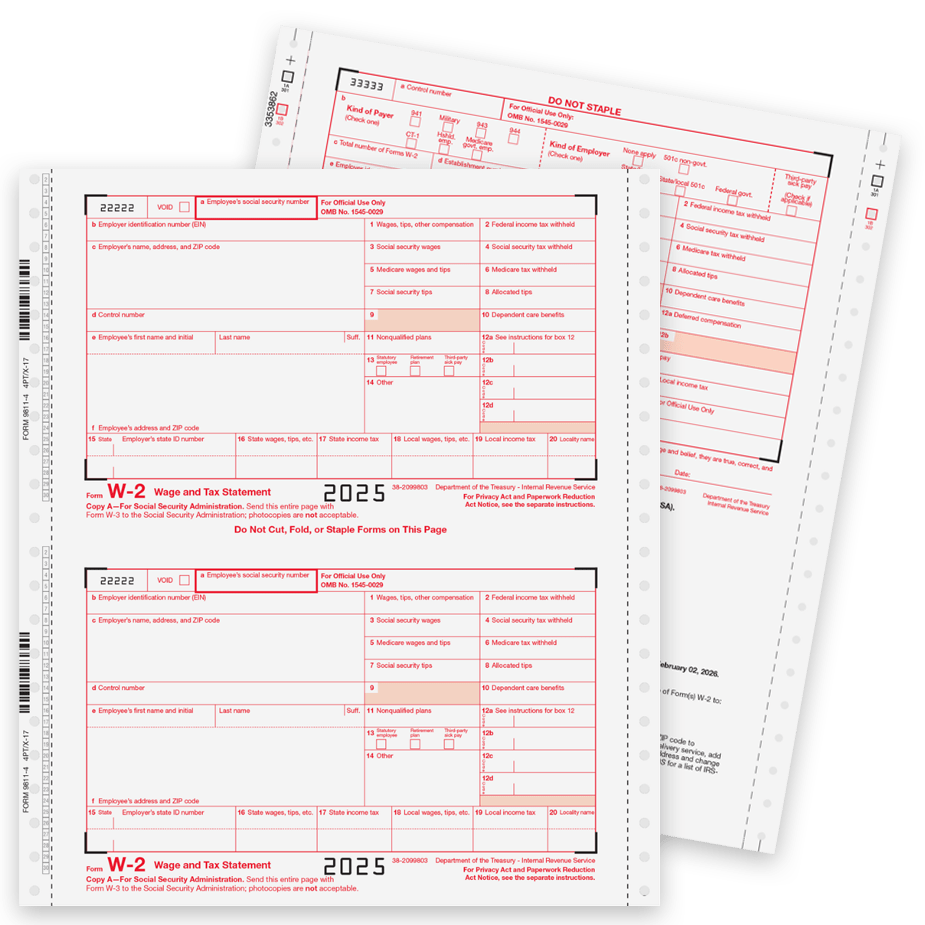 Order Continuous W2 Carbonless Forms for 2025 at Big Discounts, No Coupon Needed - DiscountTaxForms.com